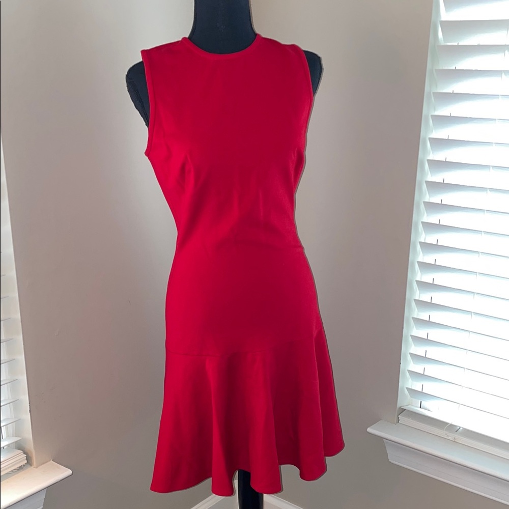 Black Halo size 4  Red Flared Dress